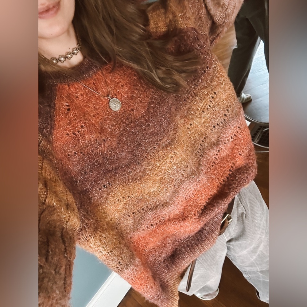 Target :: Knox Rose Sweater Rust Red Marled Knit Crewneck Wool Blend Sz XXL - Picture 10 of 12